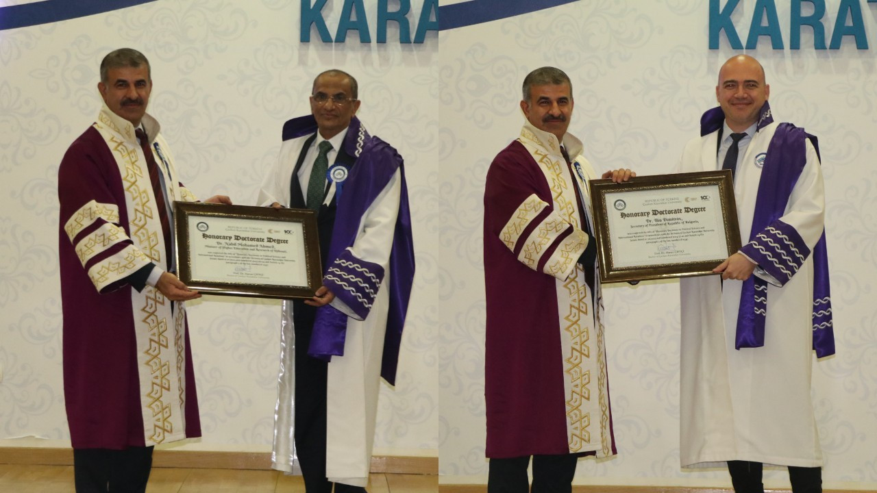 Çankırı Karatekin Üniversitesi, Cibutili bakan ve Bulgaristan Cumhurbaşkanı Genel Sekreteri'ne fahri doktora verdi