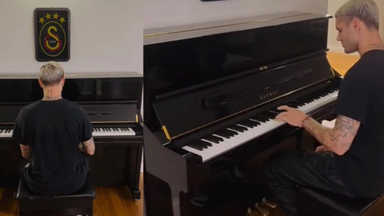 Icardi piyanoda 'Aşkın Olayım' çaldı