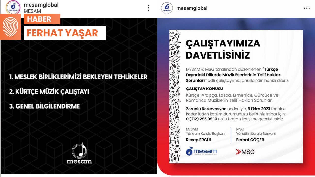 MESAM'ın Kürtçe Müzik Çalıştayı'nın ismi ve tarihi değişti, afişleri kaldırıldı