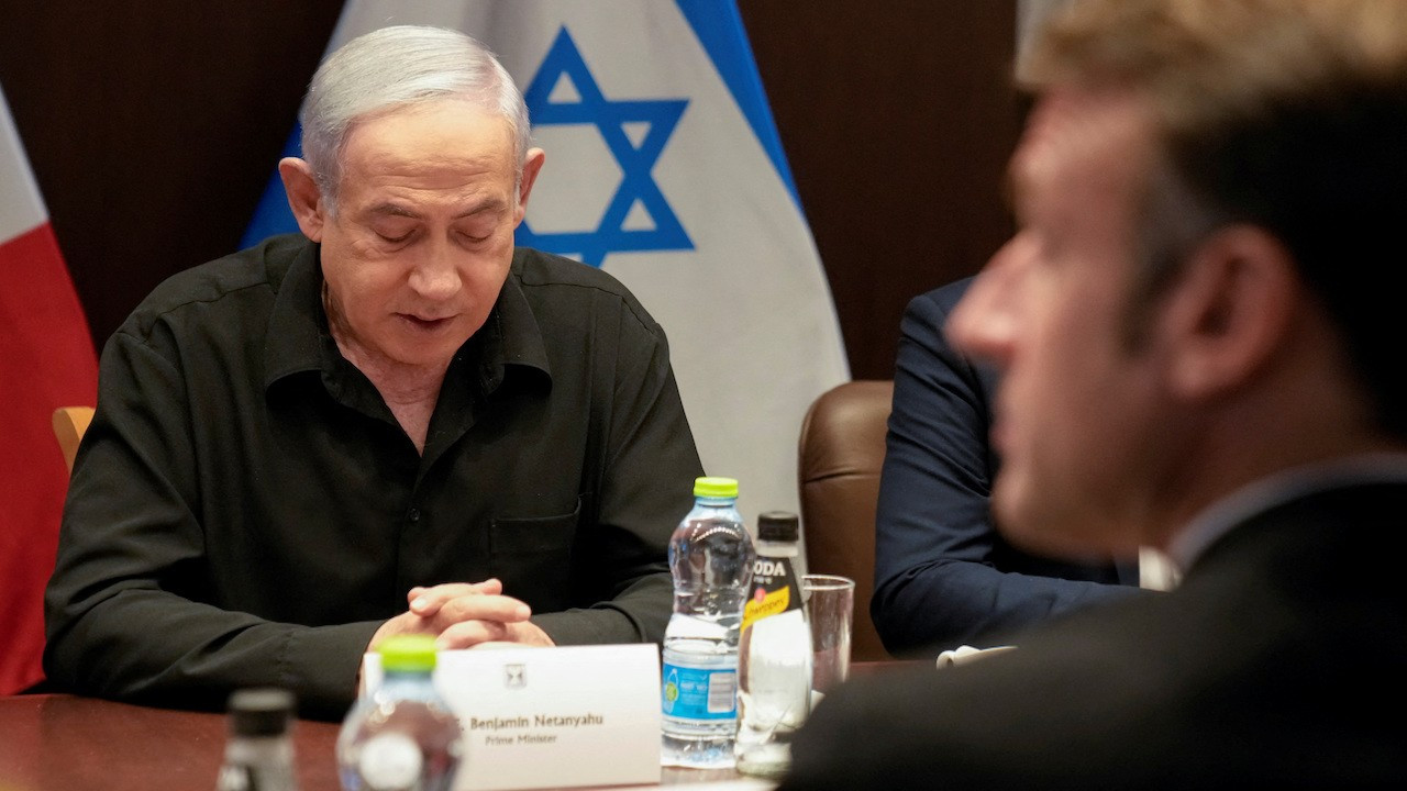 Netanyahu ile Macron görüştü: 'IŞİD aksisi koalisyon Hamas'a karşı savaşsın'